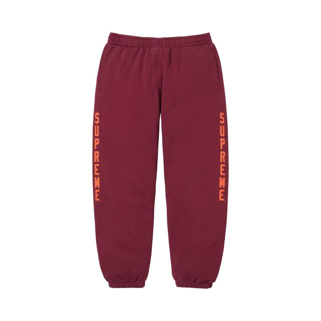 Supreme Washed Logo Sweatpant Cardinal
