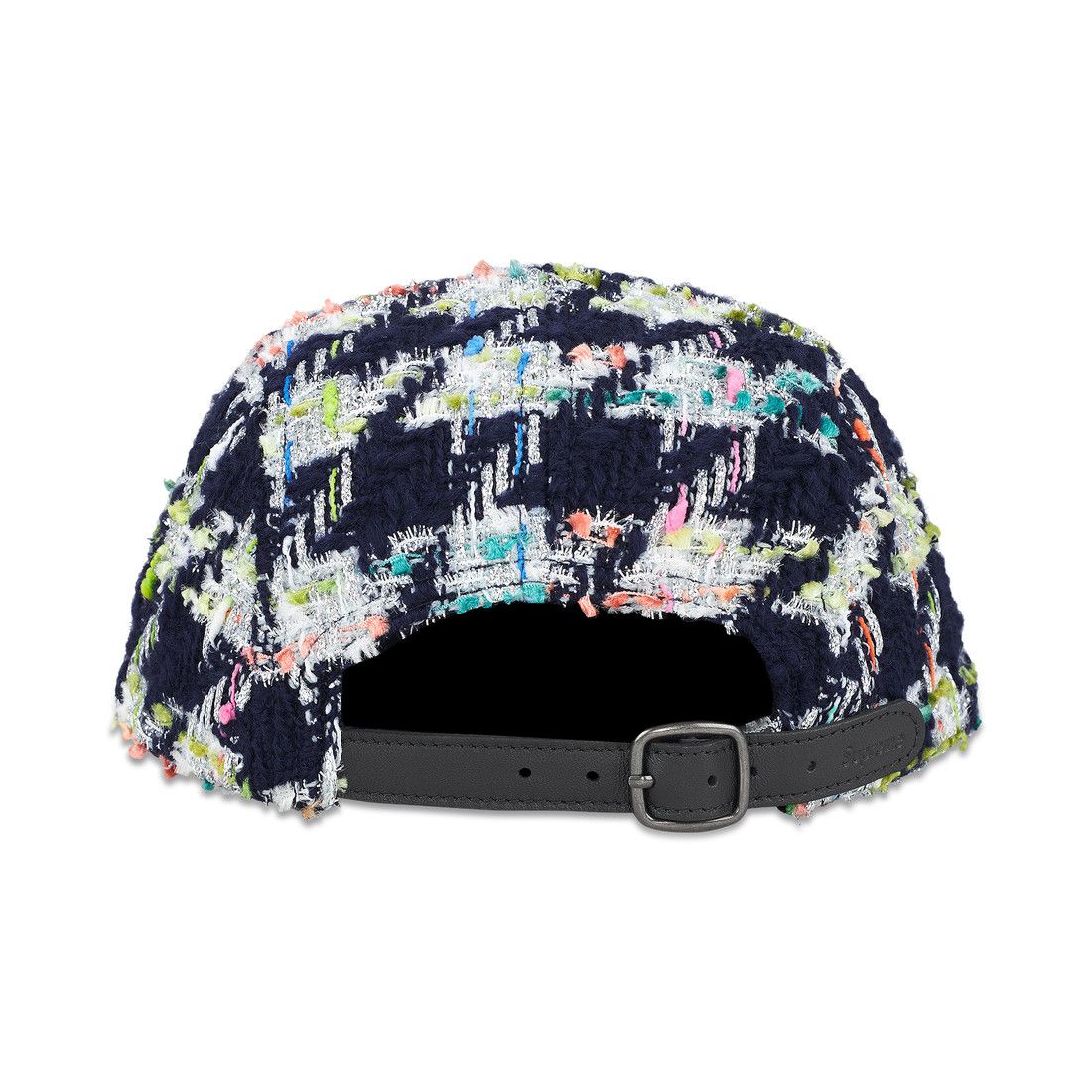 Supreme Metallic Bouclé Camp Cap Navy