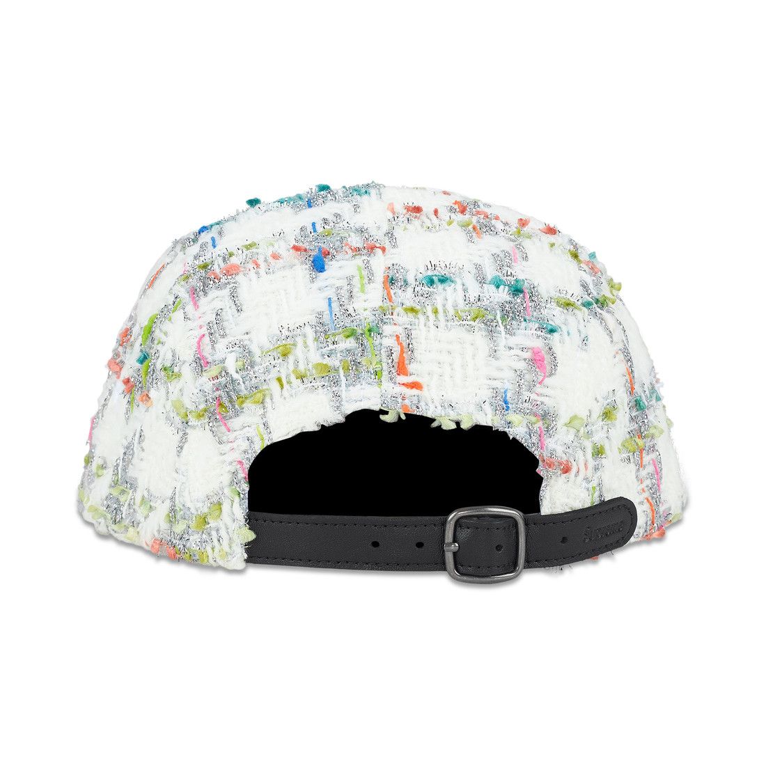 Supreme Metallic Bouclé Camp Cap White