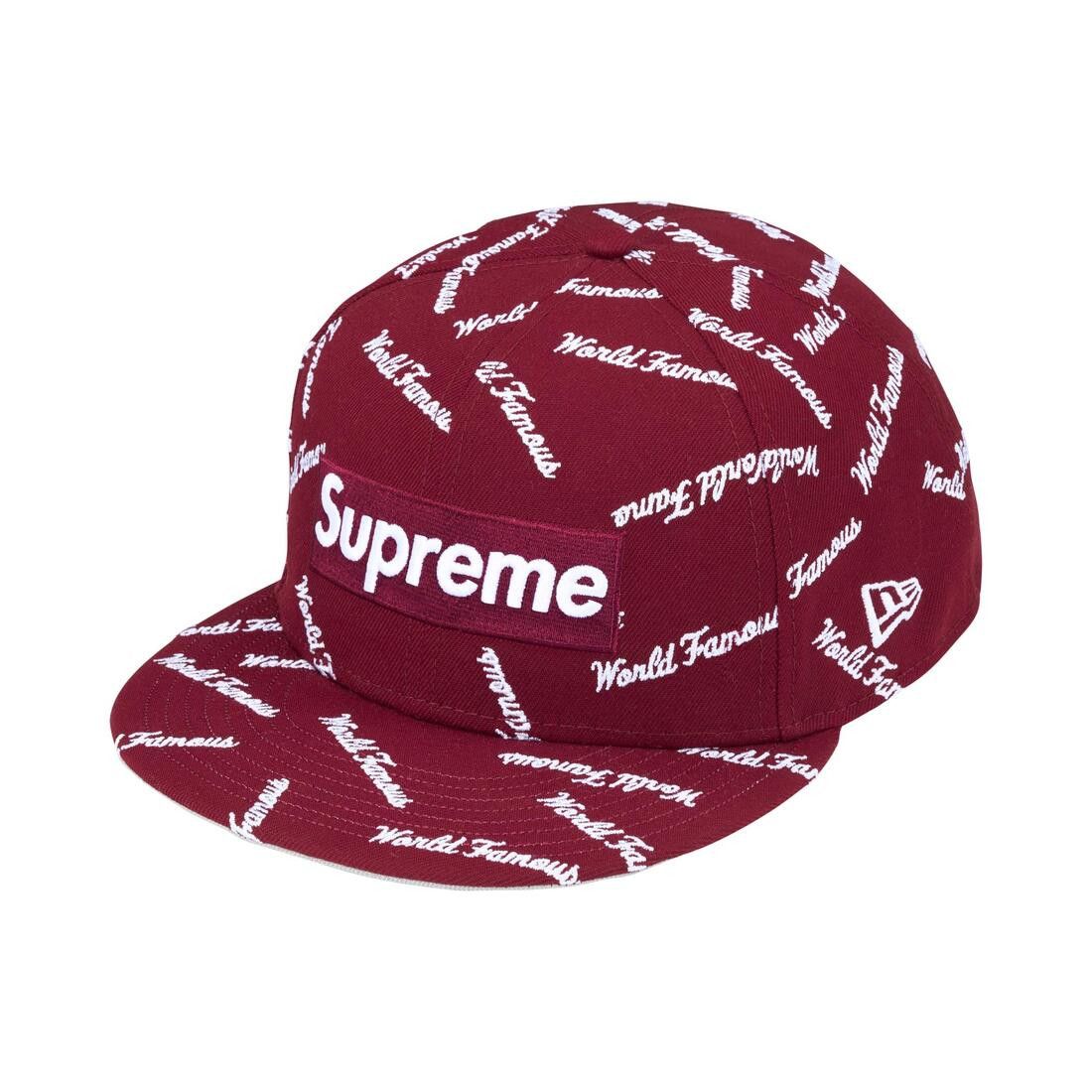 Supreme World Famous Box Logo New Era Cardinal