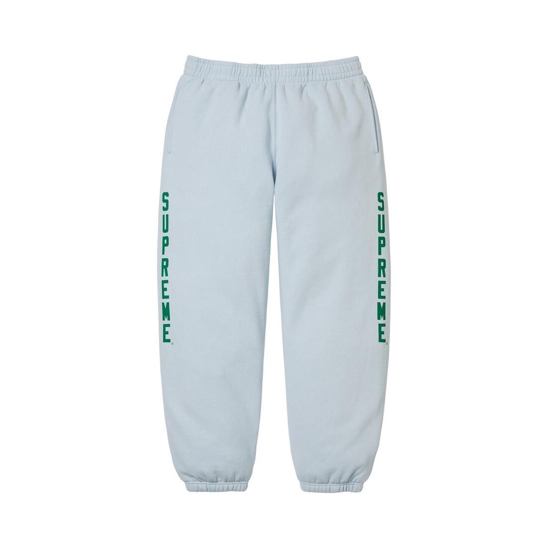 Supreme Washed Logo Sweatpant Light Blue