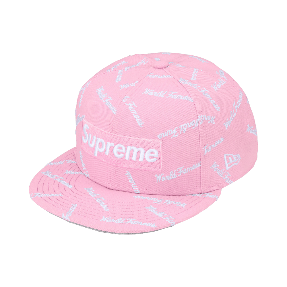 Supreme World Famous Box Logo New Era Light Pink