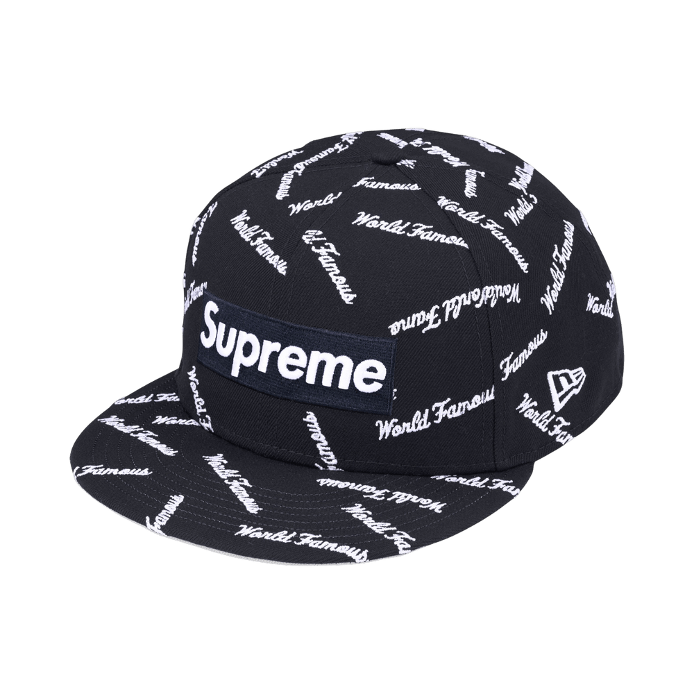 Supreme World Famous Box Logo New Era Navy