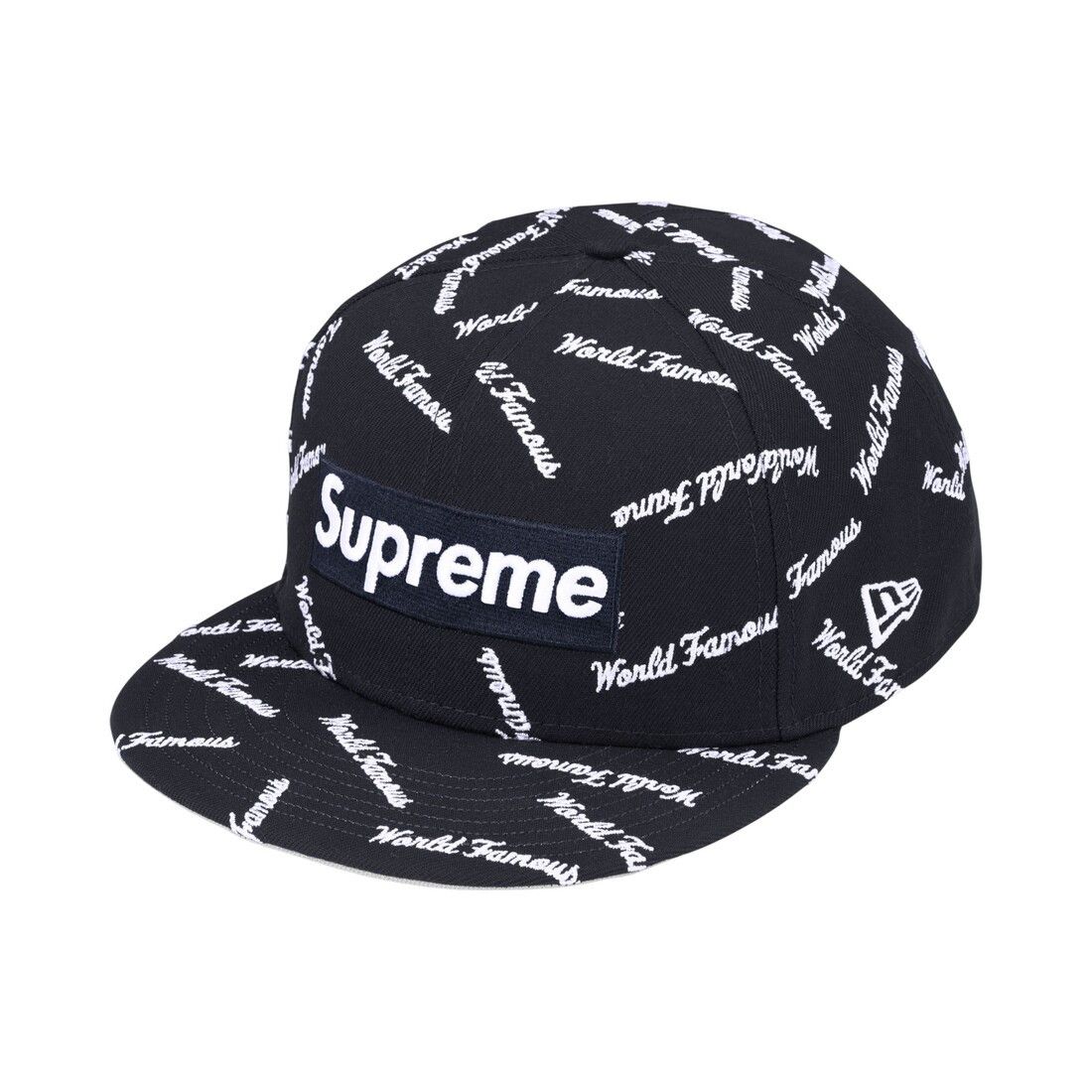Supreme World Famous Box Logo New Era Navy