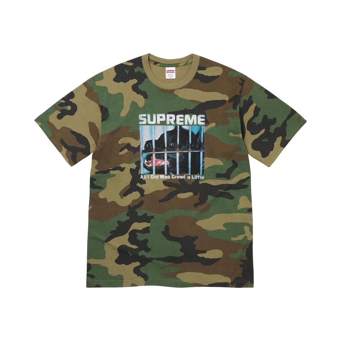 Supreme Growl Tee Woodland Camo