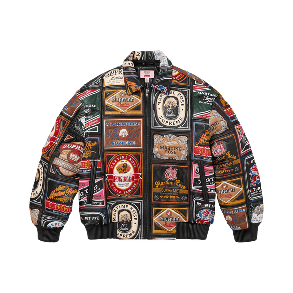 Supreme x Martine Rose Patchwork Labels Leather Jacket Multicolor
