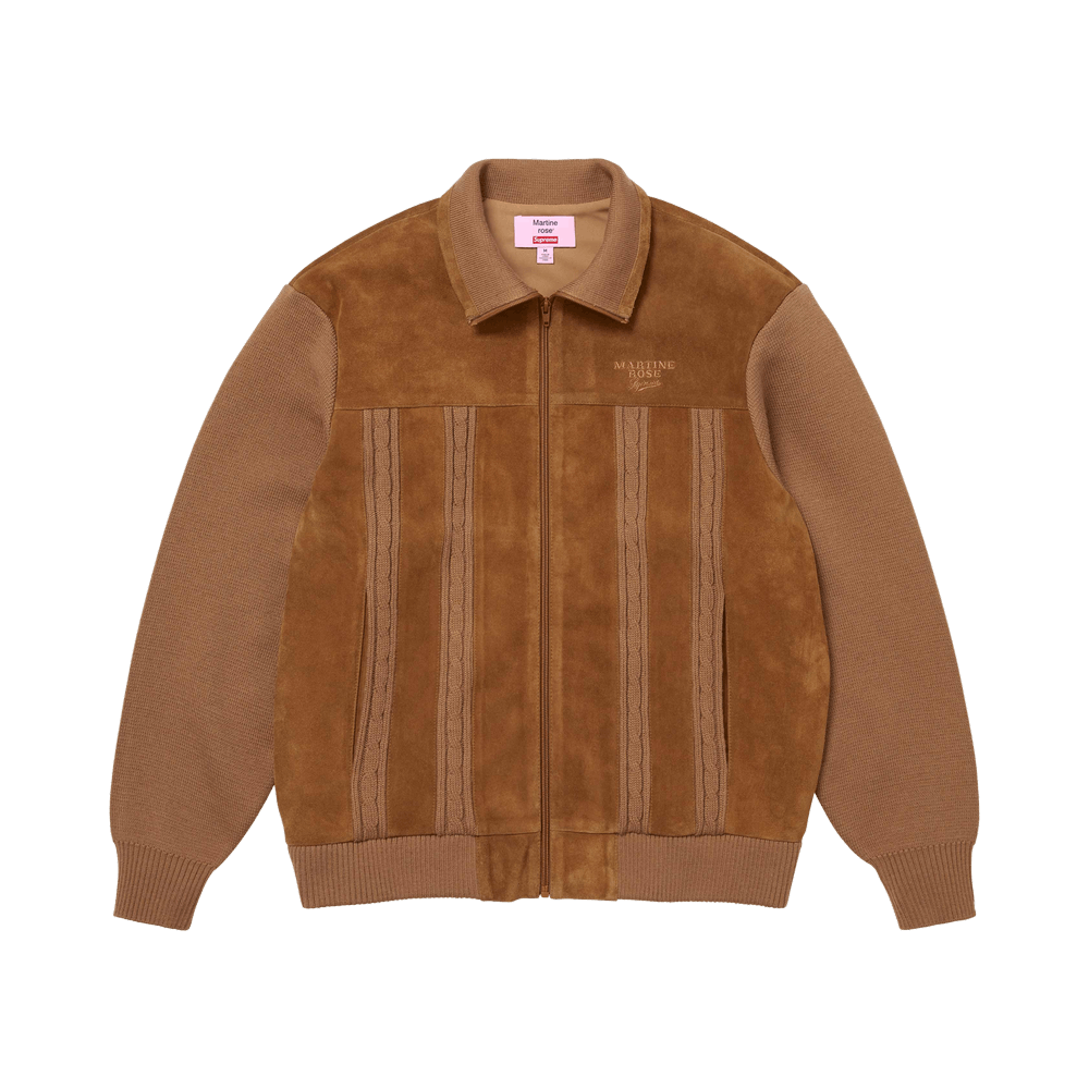 Supreme x Martine Rose Suede Zip Up Cardigan Tan