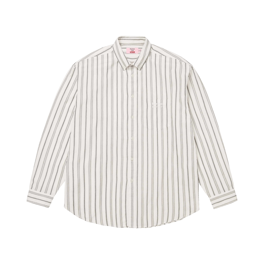 Supreme x Martine Rose Metallic Stripe Shirt White