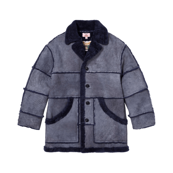 Supreme x Martine Rose/Jeff Hamilton Shearling Coat Navy