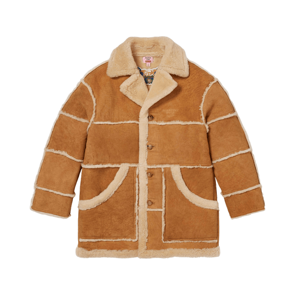 Supreme x Martine Rose/Jeff Hamilton Shearling Coat Tan