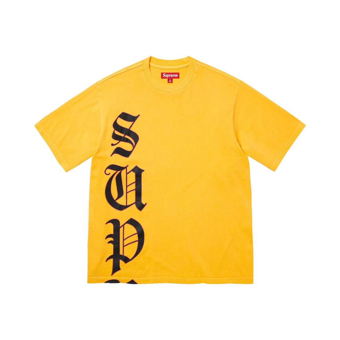 Supreme Cracked Vertical Short-Sleeve Top Yellow