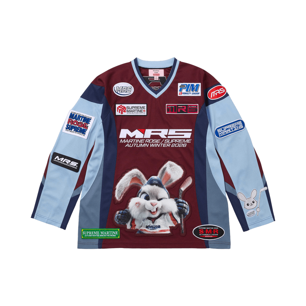 Supreme x Martine Rose Hockey Jersey Burgundy