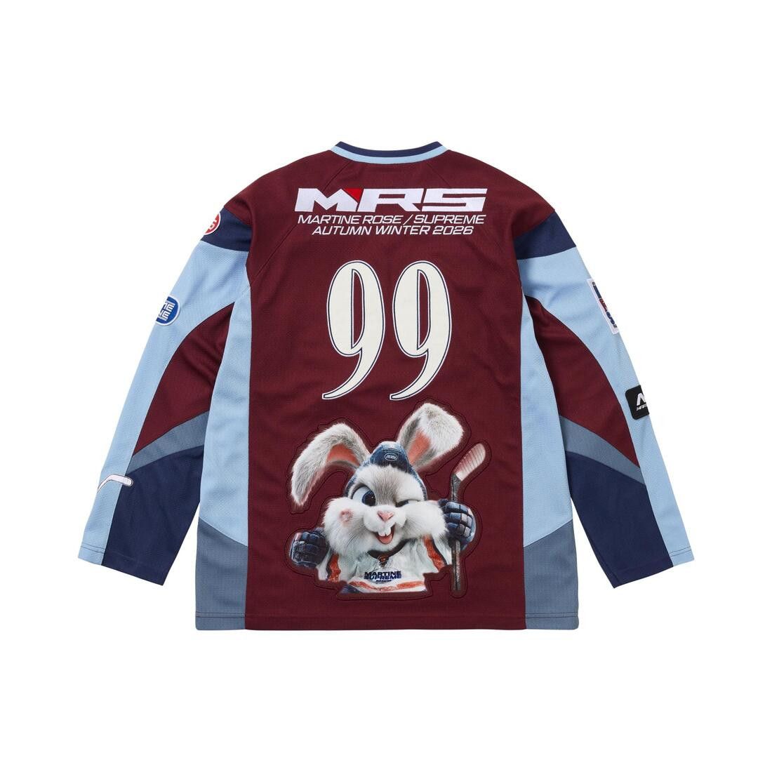 Supreme x Martine Rose Hockey Jersey Burgundy