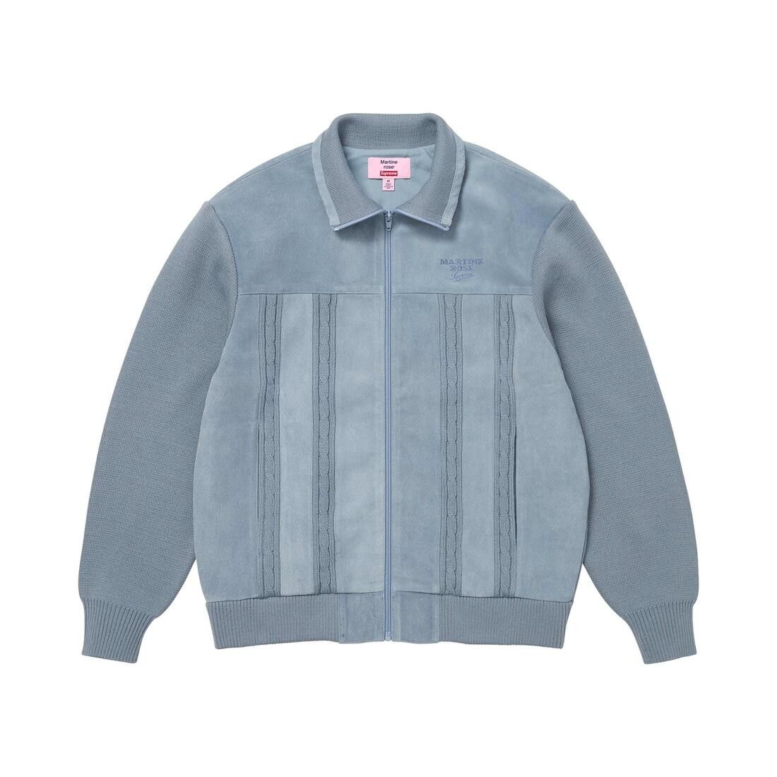Supreme x Martine Rose Suede Zip Up Cardigan Dusty Blue