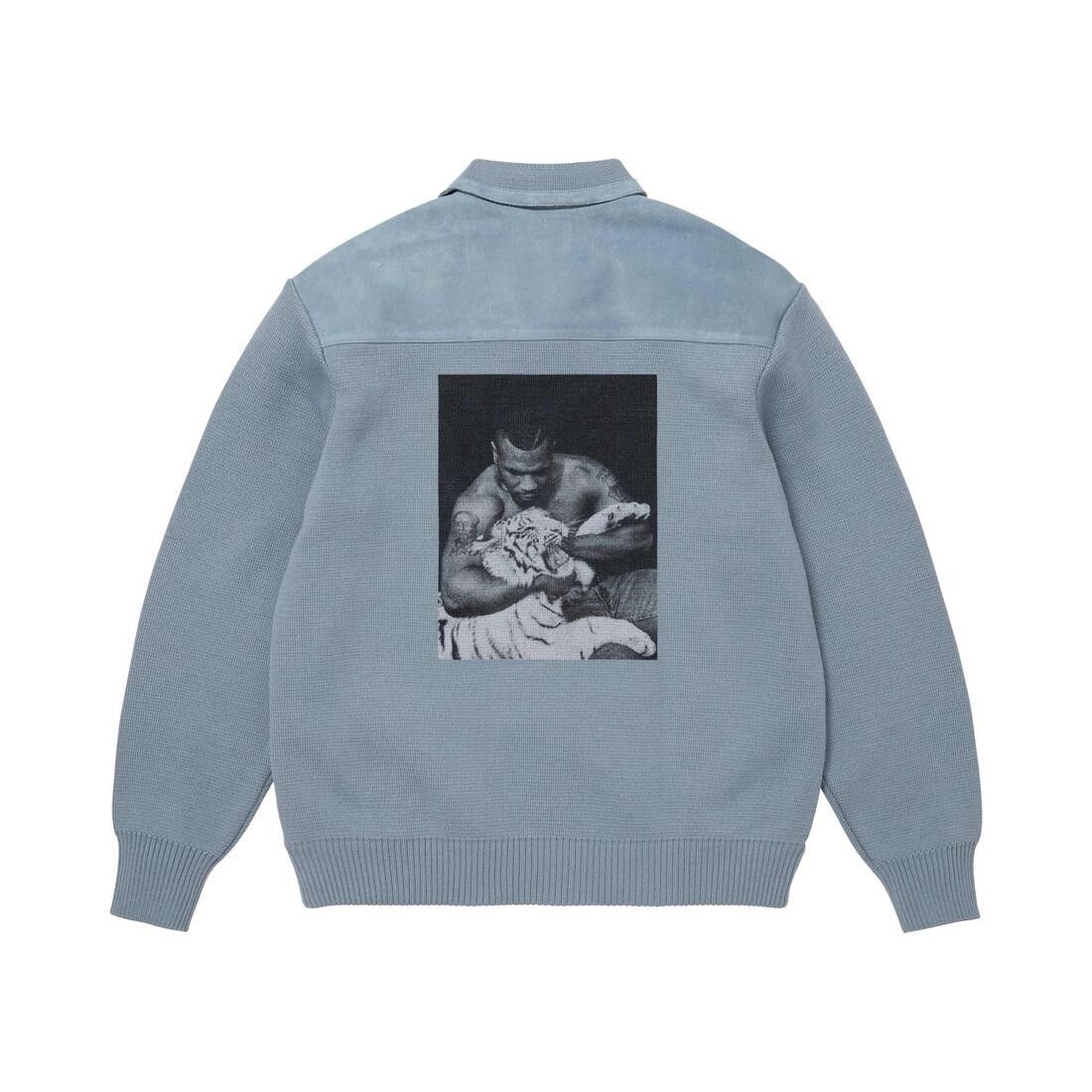 Supreme x Martine Rose Suede Zip Up Cardigan Dusty Blue