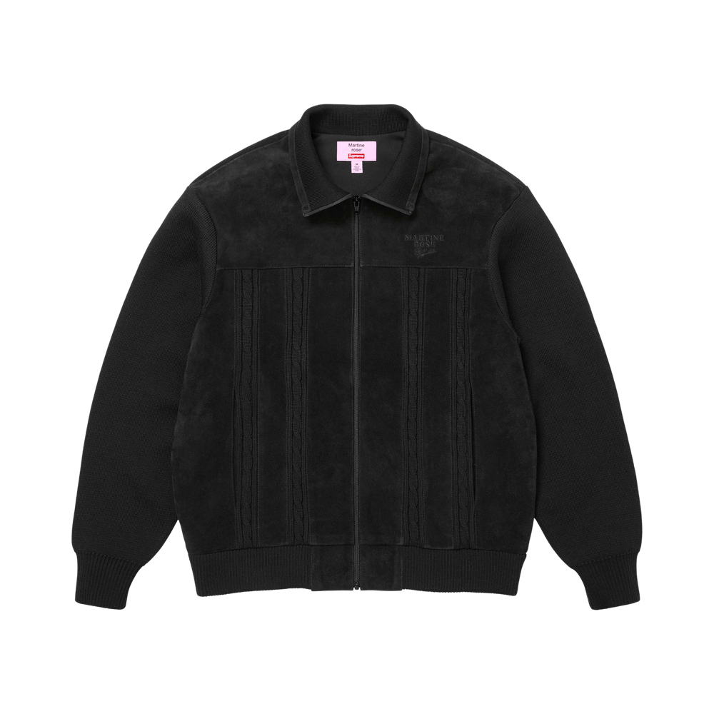 Supreme x Martine Rose Suede Zip Up Cardigan Black