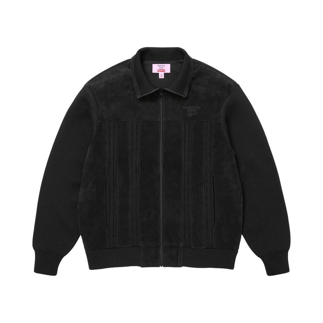 Supreme x Martine Rose Suede Zip Up Cardigan Black