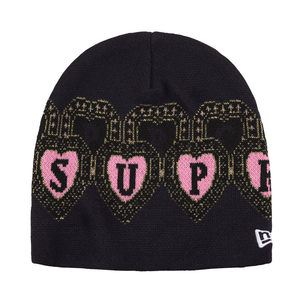 Supreme New Era Hearts Beanie Navy