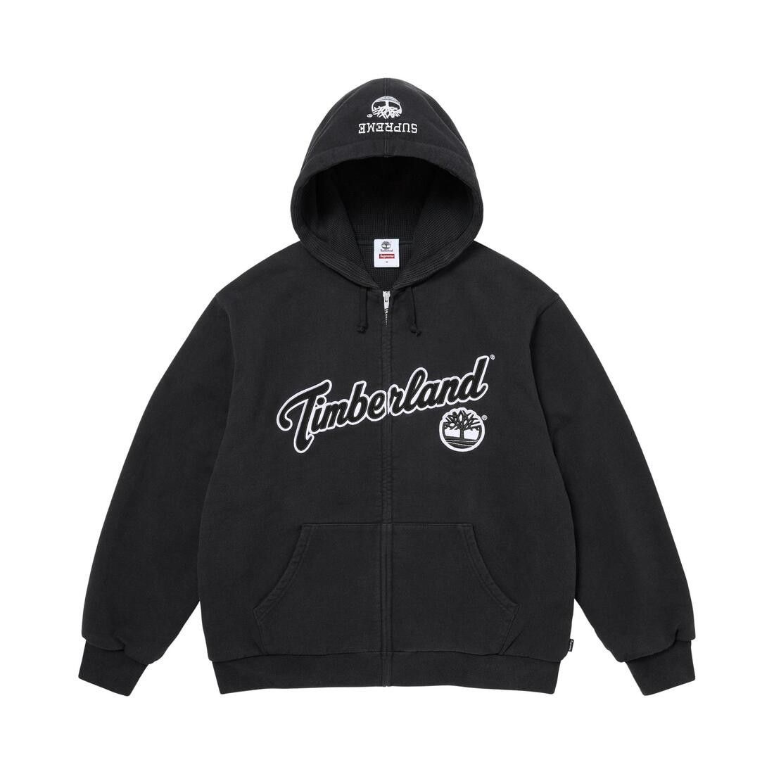 Supreme x Timberland Thermal Lined Zip Up Hooded Sweatshirt Black