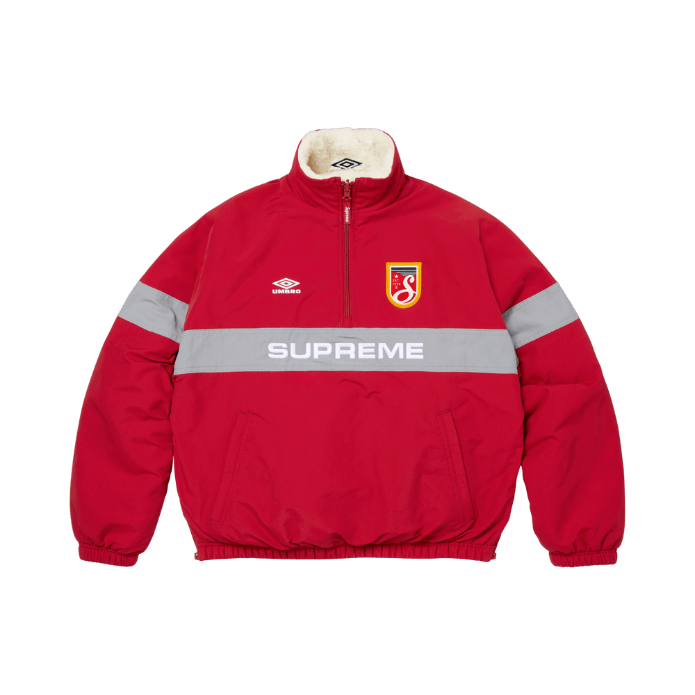 Supreme x Umbro Reversible Faux Fur Pullover Red