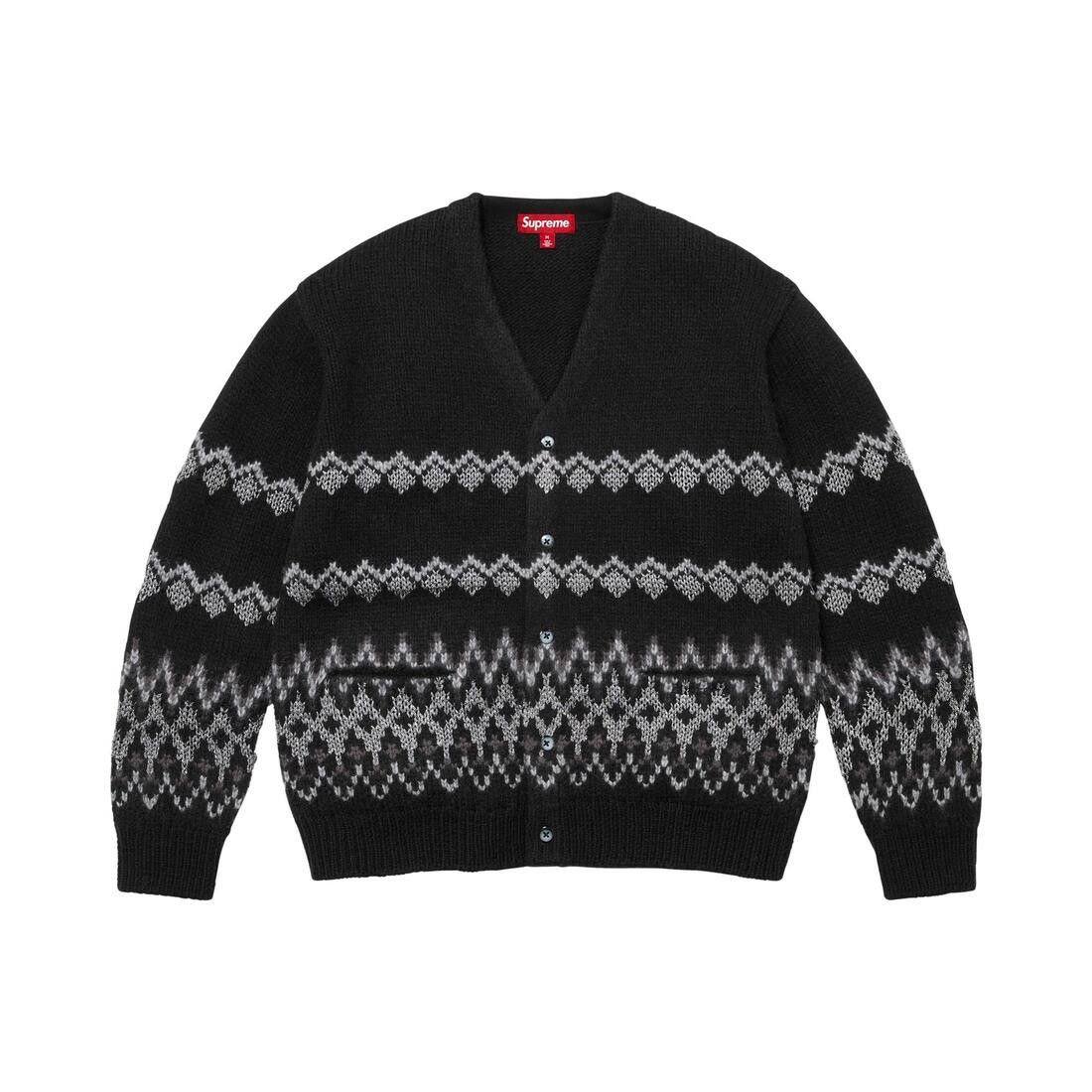 Supreme Metallic Fair Isle Cardigan Black