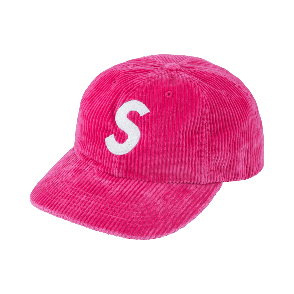 Supreme S Logo Corduroy 6-Panel Magenta