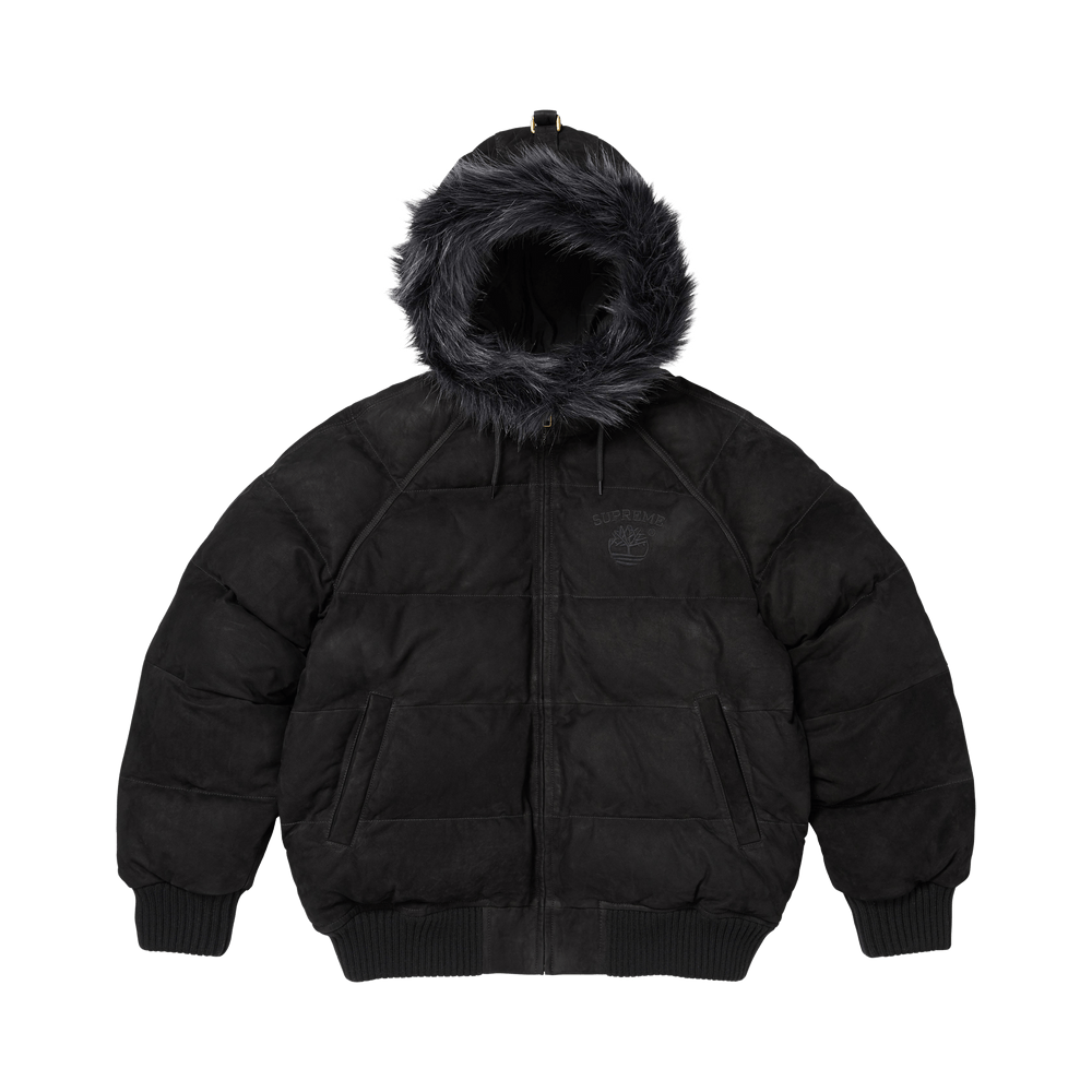 Supreme x Timberland Suede Puffer Jacket Black