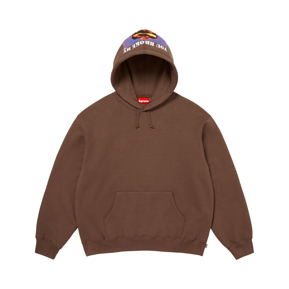 Supreme Heart Hooded Sweatshirt Brown