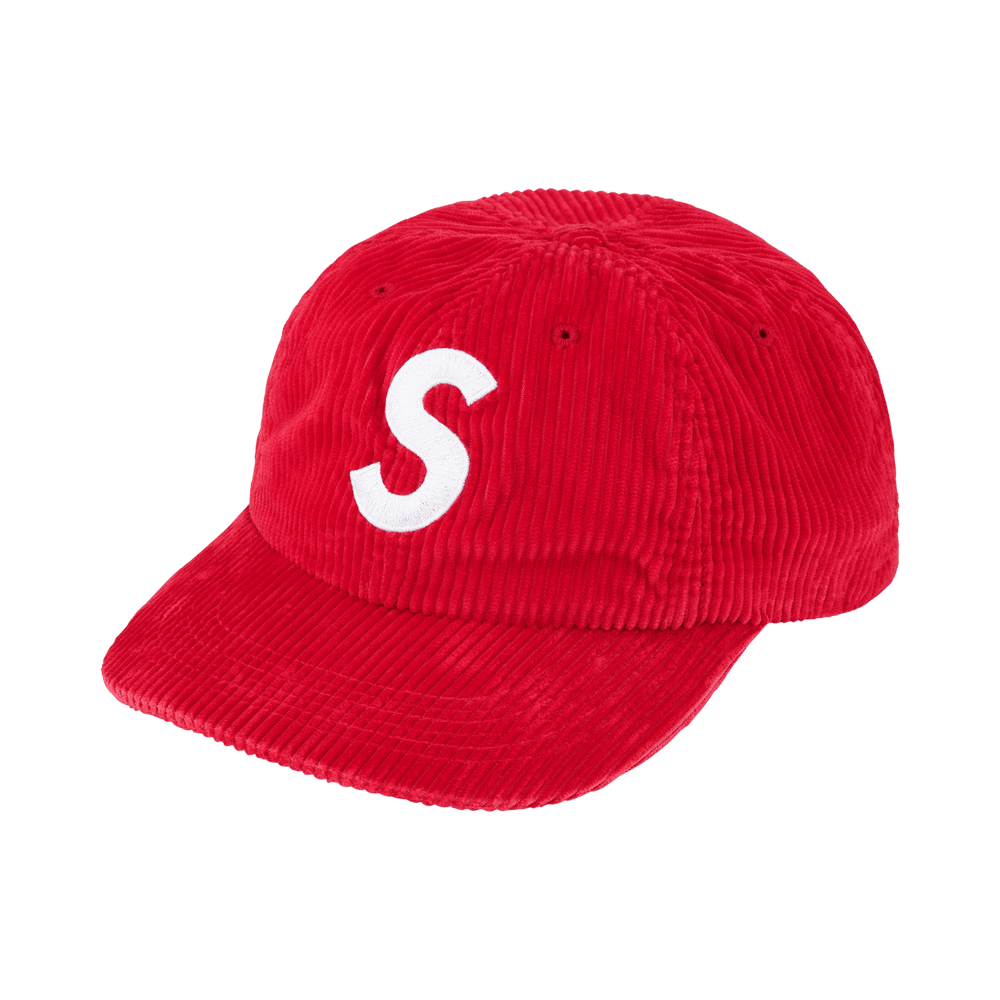 Supreme S Logo Corduroy 6-Panel Red