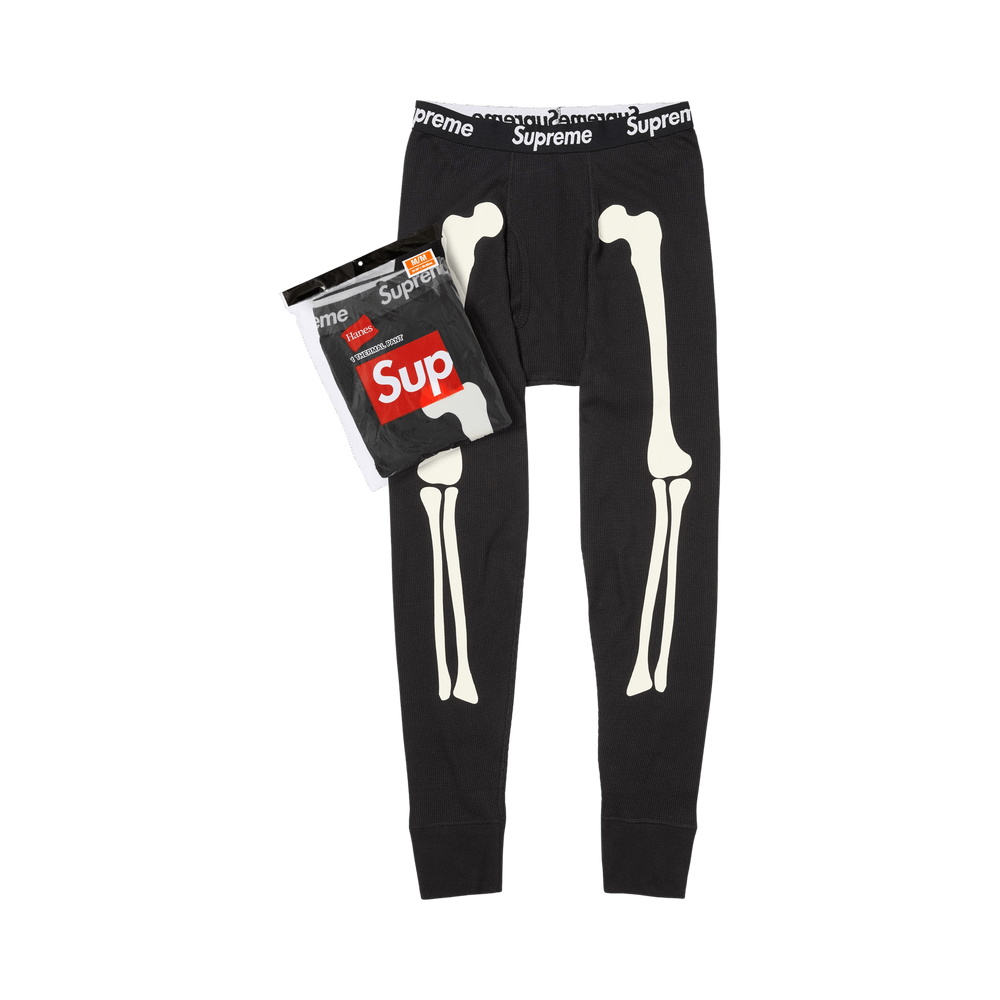Supreme x Hanes Bones Thermal Pant (1 Pack) Black