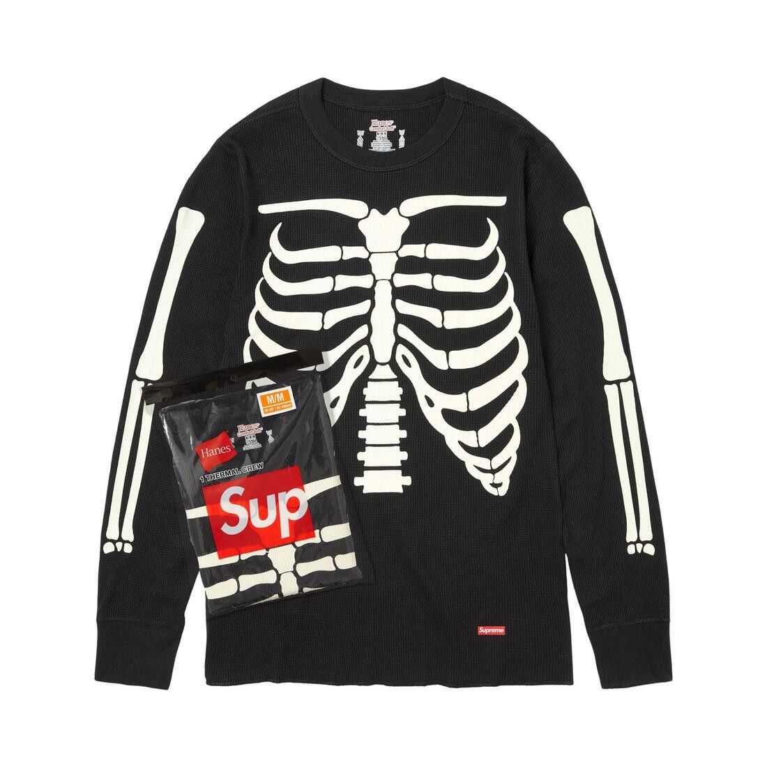 Supreme x Hanes Bones Thermal Crew (1 Pack) Black