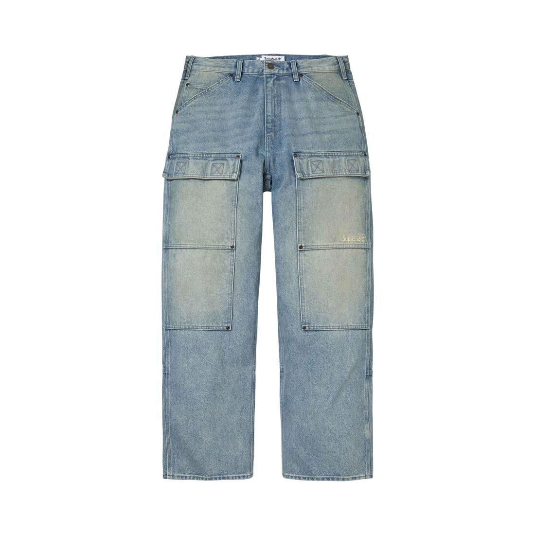 Supreme x Timberland Double Knee Denim Utility Pant Washed Indigo