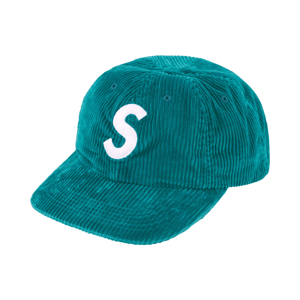 Supreme S Logo Corduroy 6-Panel Aqua