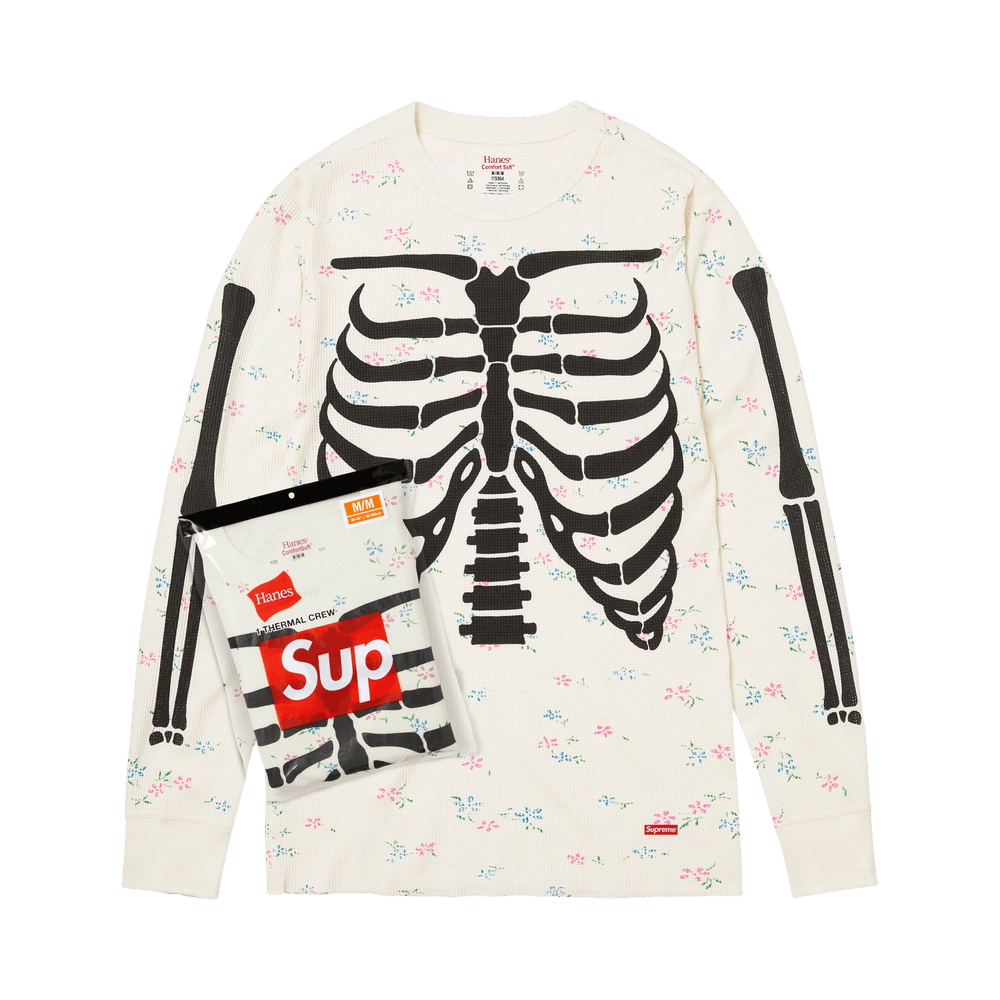 Supreme x Hanes Bones Thermal Crew (1 Pack) Floral