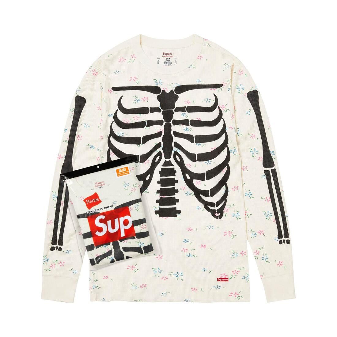 Supreme x Hanes Bones Thermal Crew (1 Pack) Floral