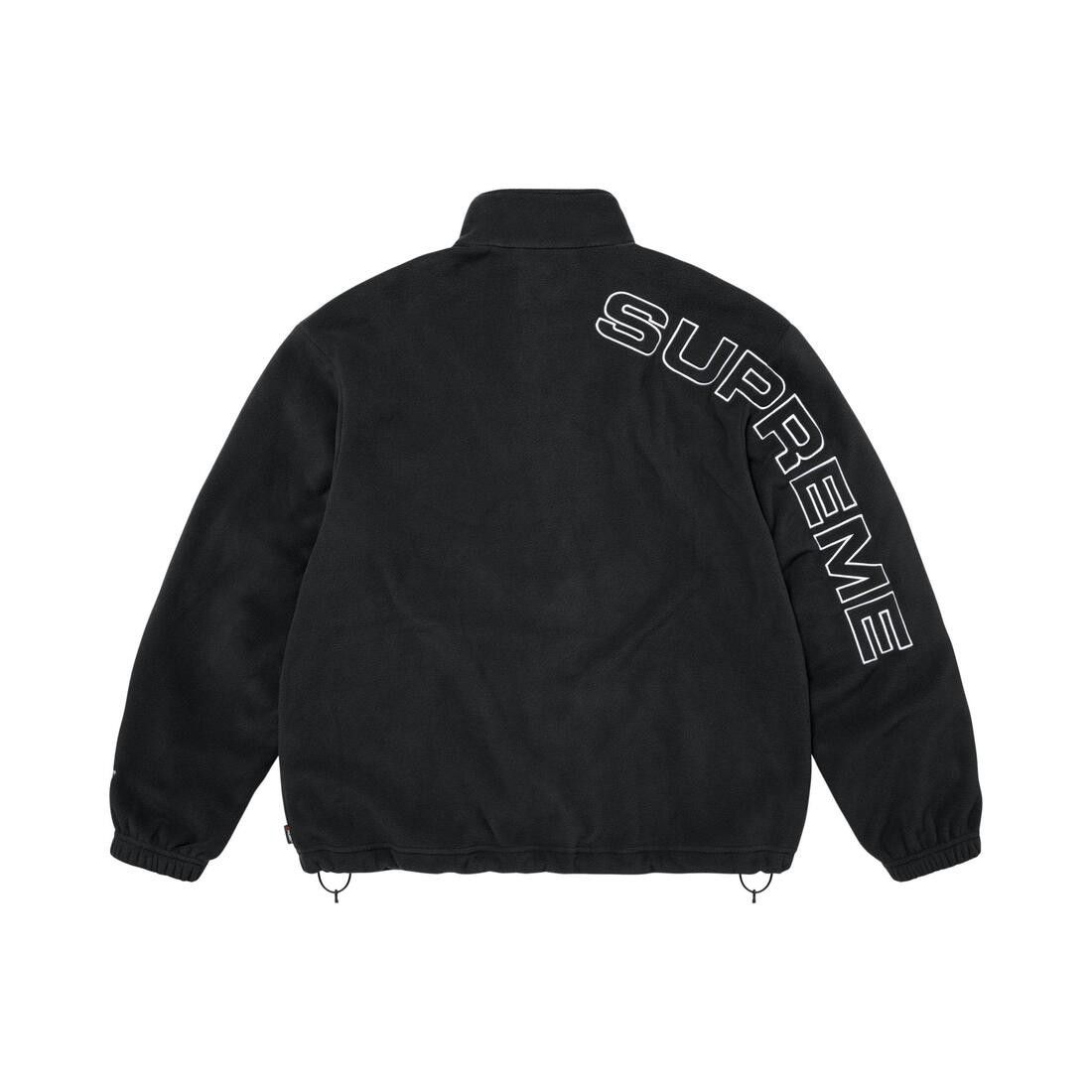 Supreme Spellout Embroidered Polartec Jacket Black