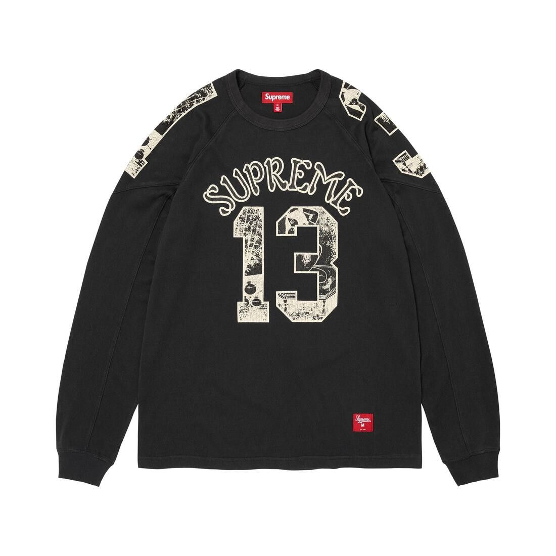 Supreme Paneled Raglan Long-Sleeve Top Black