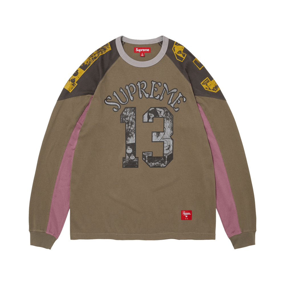 Supreme Paneled Raglan Long-Sleeve Top Dark Olive