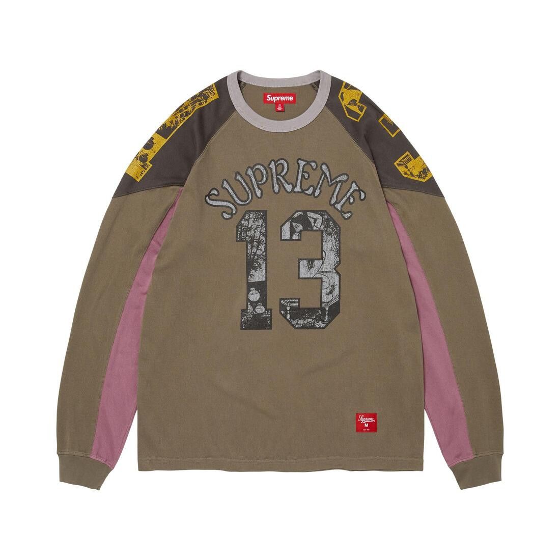 Supreme Paneled Raglan Long-Sleeve Top Dark Olive