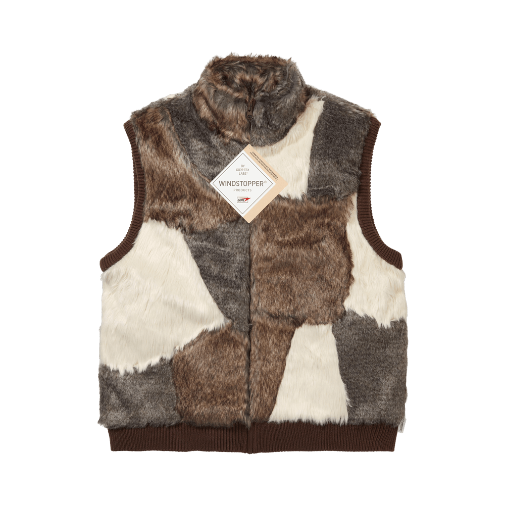 Supreme Faux Fur Windstopper Vest Brown