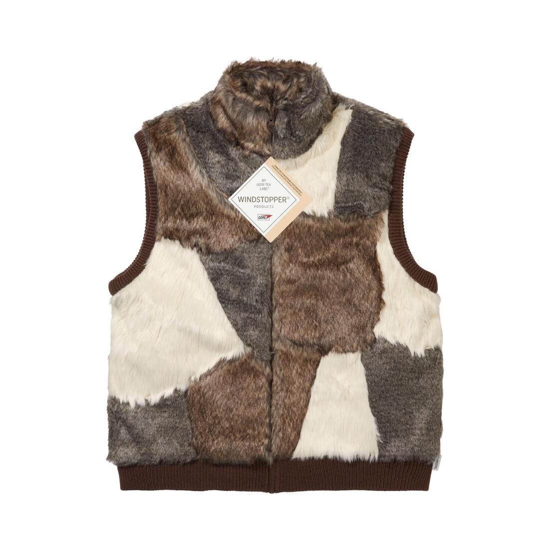 Supreme Faux Fur Windstopper Vest Brown