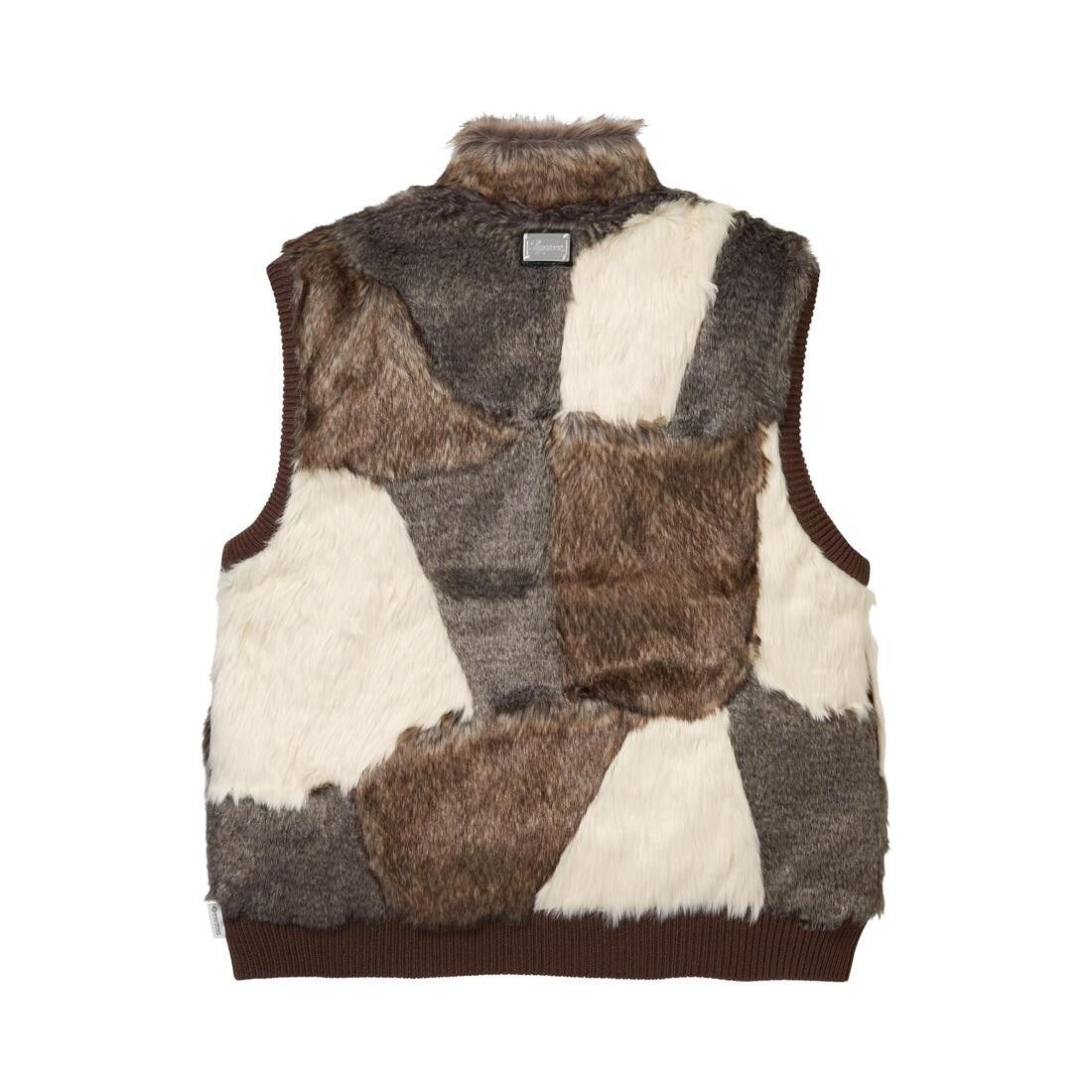 Supreme Faux Fur Windstopper Vest Brown