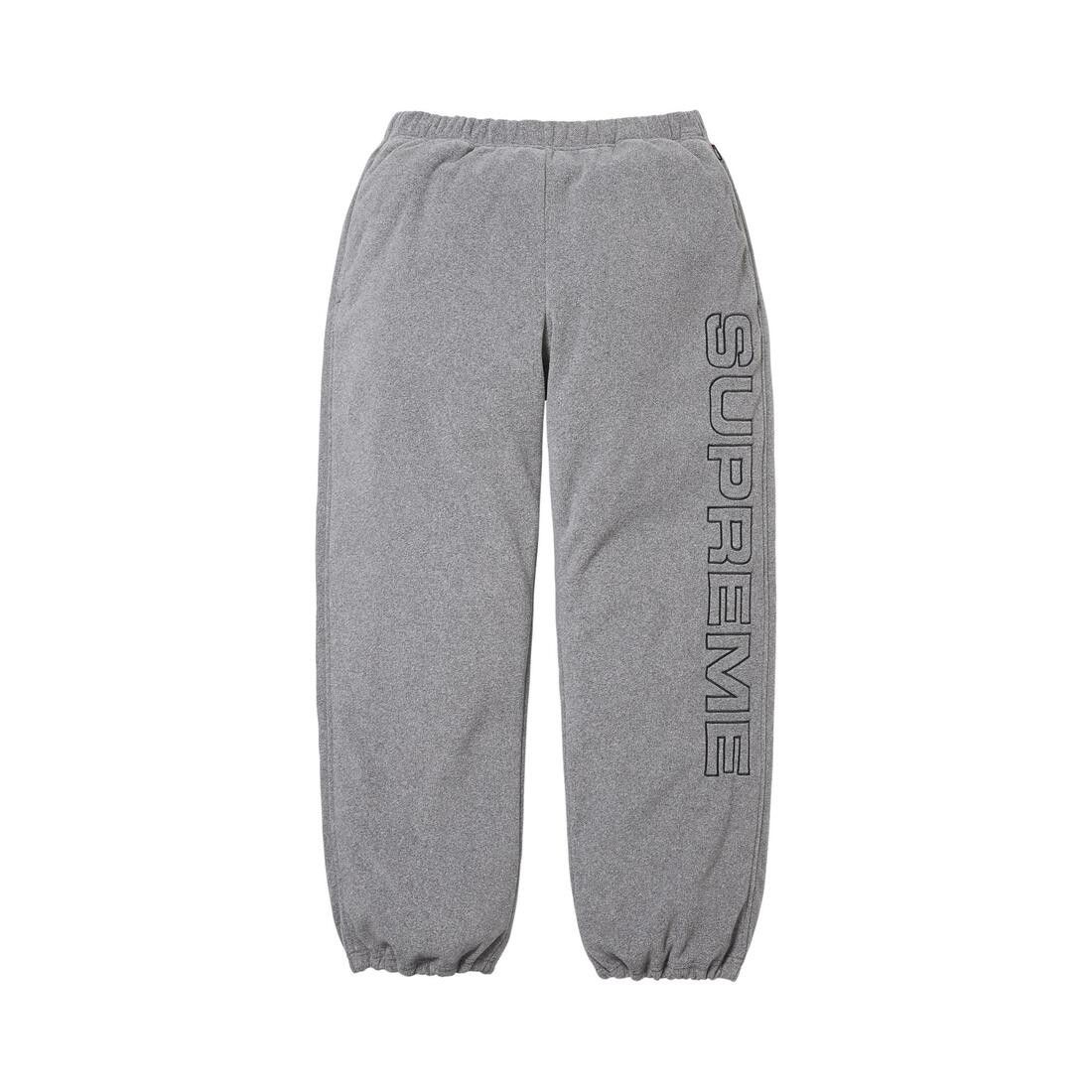 Supreme Spellout Embroidered Polartec Pant Grey