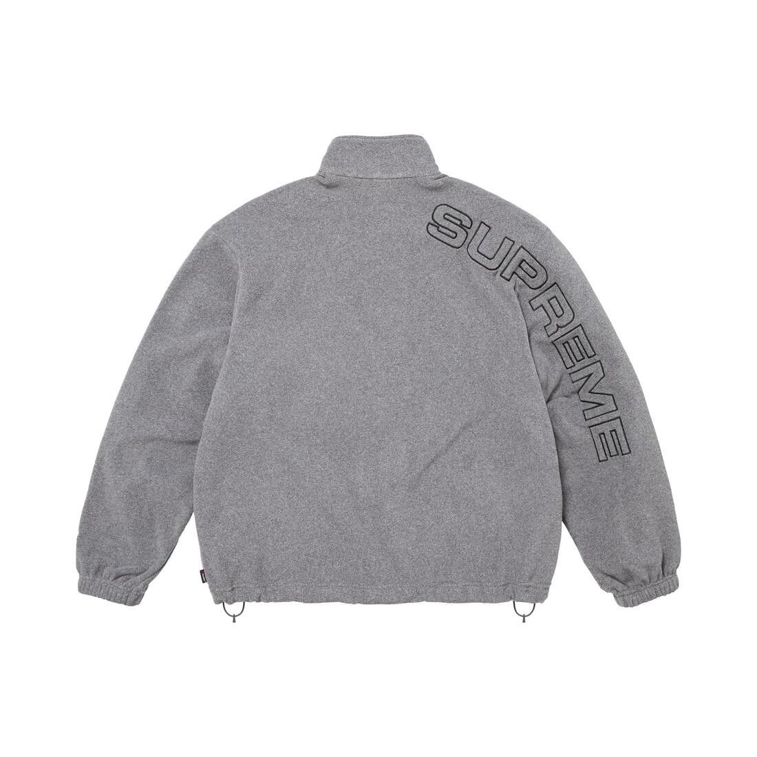 Supreme Spellout Embroidered Polartec Jacket Grey