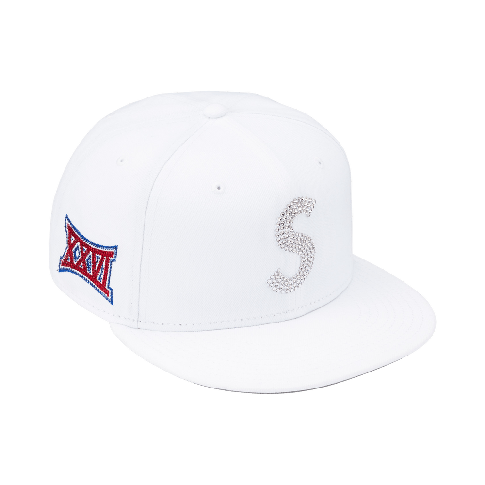 Supreme Swarovski S Logo New Era White