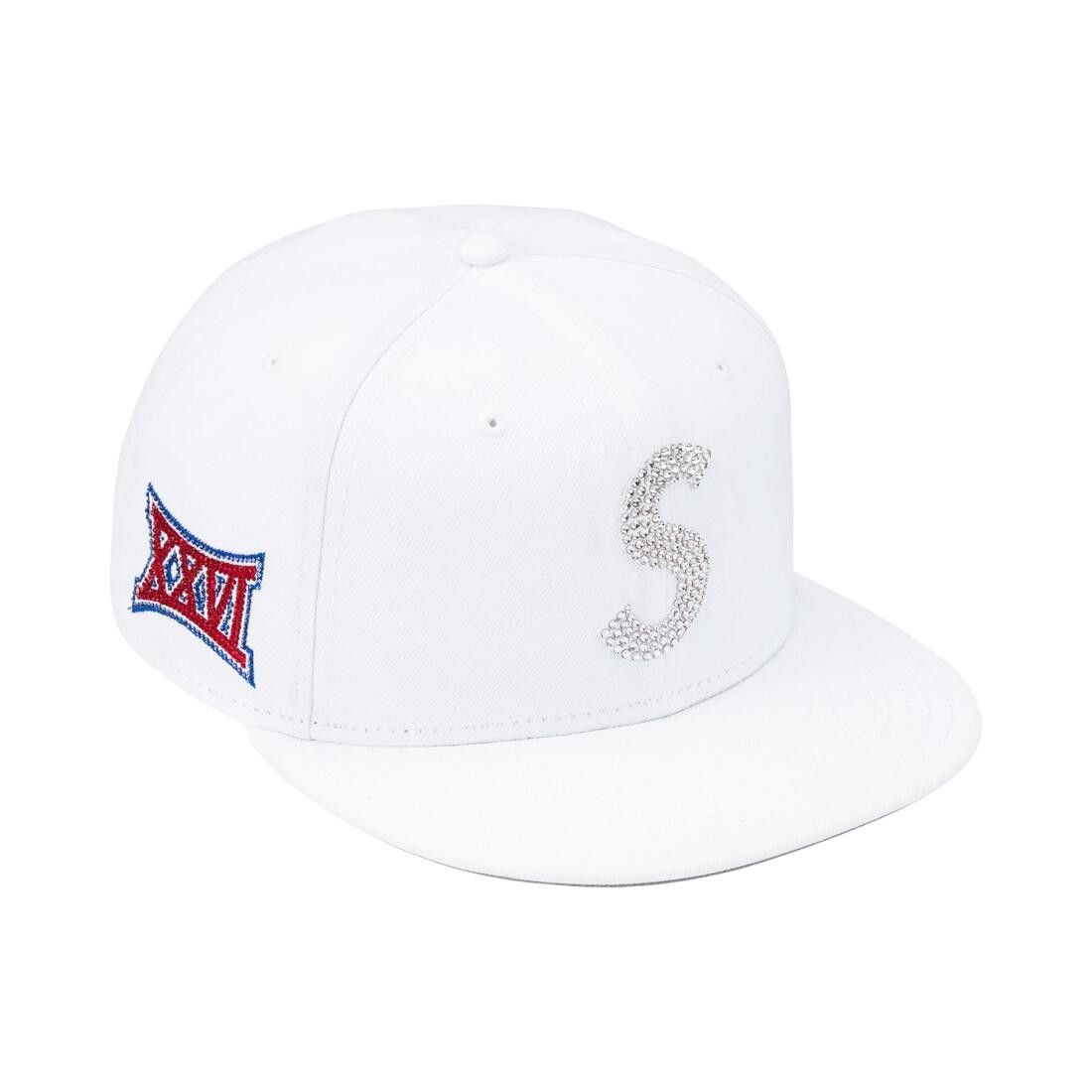 Supreme Swarovski S Logo New Era White