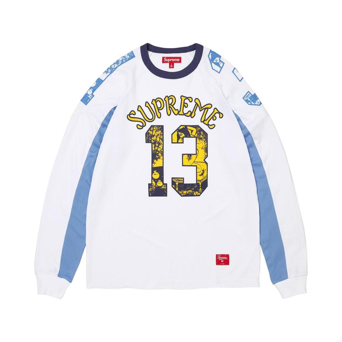 Supreme Paneled Raglan Long-Sleeve Top White