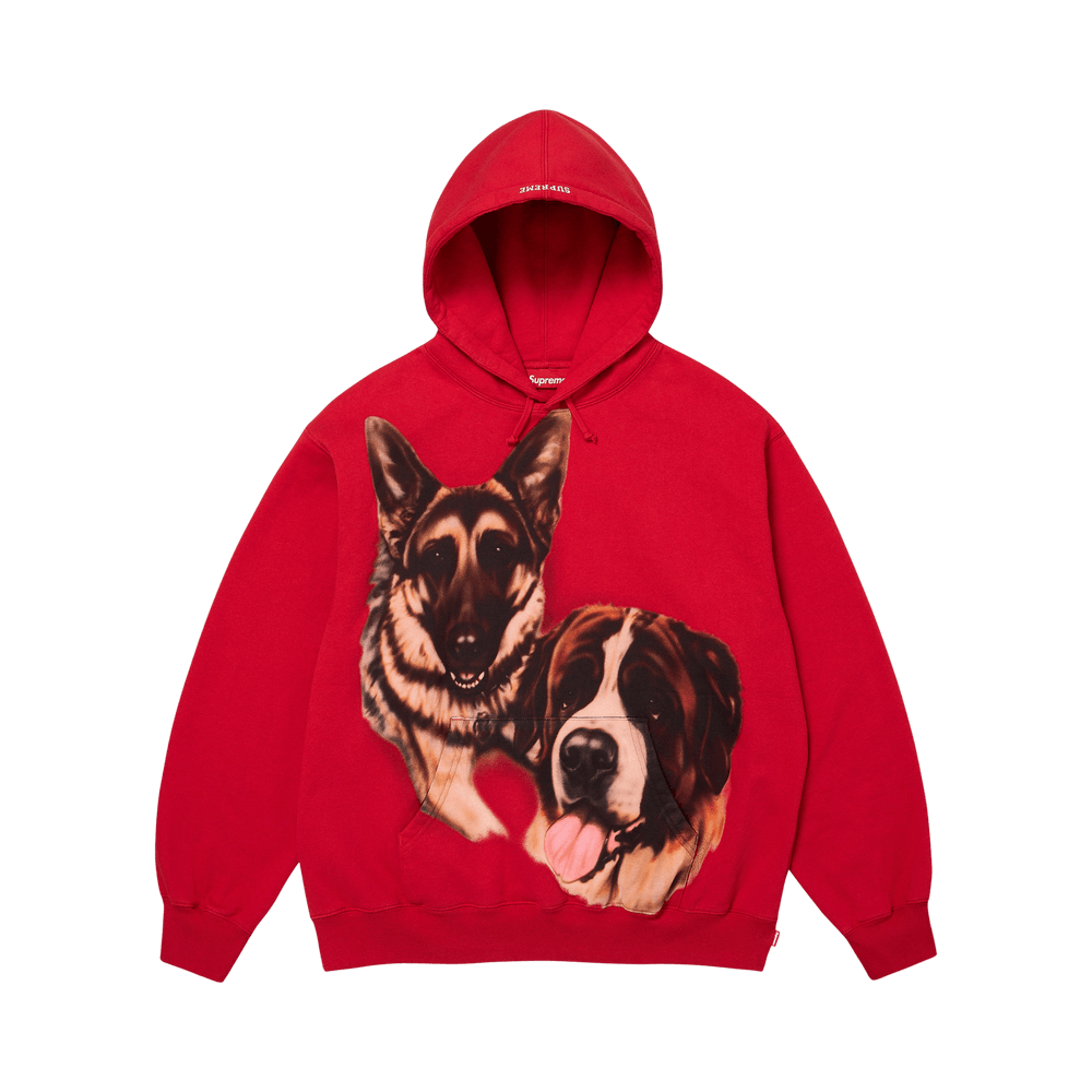 Supreme Dogs Hooded Sweatshirt Red