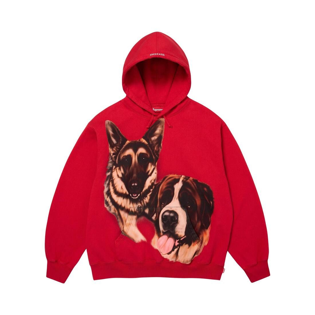 Supreme Dogs Hooded Sweatshirt Red