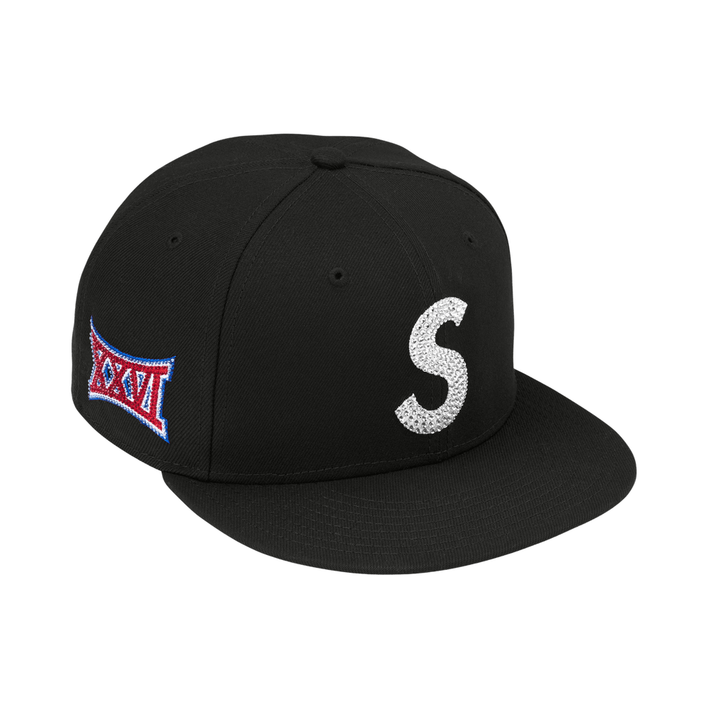 Supreme Swarovski S Logo New Era Black